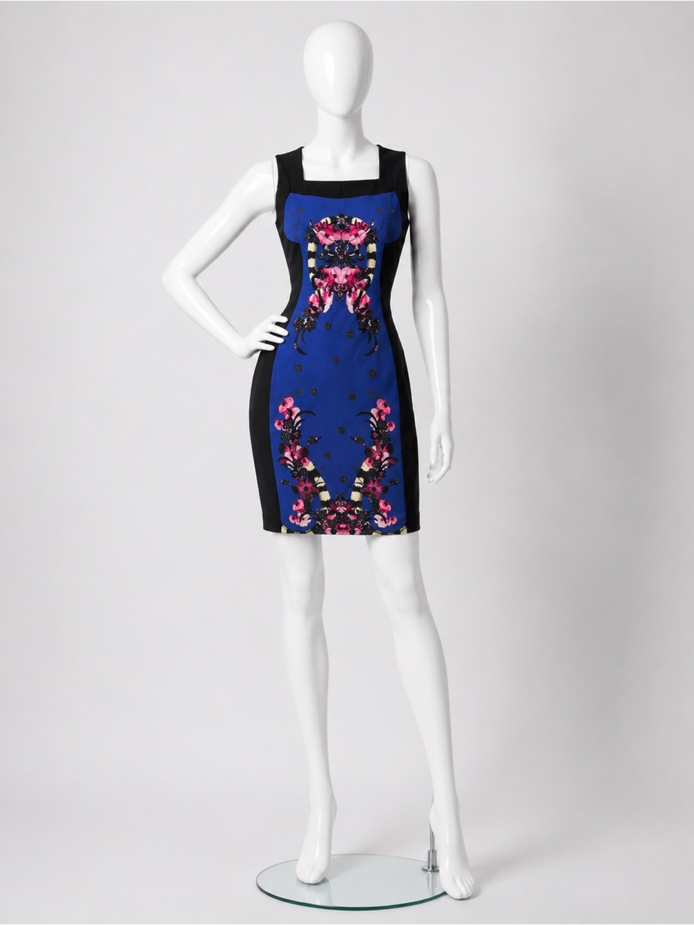 Just Cavalli Snake Floral Bodycon mini/siren NWT Italian Archive Cocktail Dress